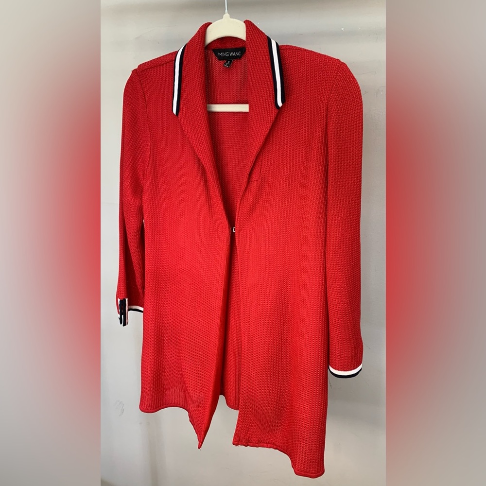 Ming Wang Knit contrast Jacket - Picture 6 of 11